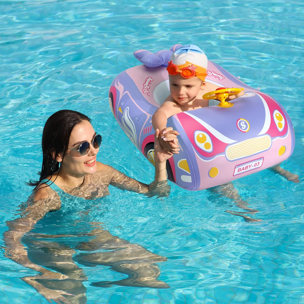 Swimbobo Kids Car Swimming Seat Floats Ring Inflatable Infant Floating For - £46.80 GBP+