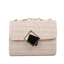 Fashion Chain Rattan Women Shoulder Bags Designer Handbags  Wicker Woven Crossbo - £30.30 GBP