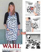 Wahl Pet GROOMER PAW PRINT APRON Bib Dog Cat Grooming Water Hair Stain R... - $33.99