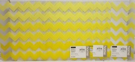 Set Of 3 Semi Clear Plastic Placemats(17x12&quot;)YELLOW Chevron Zigzags,Waves,Harmon - £11.83 GBP