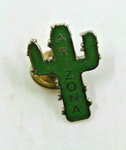 Cactus Shaped Arizona AZ USA Green Collectible Pin Pinback Souvenir Vintage - £11.53 GBP