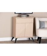 Ana Two-Tone Light Brown and Black Wood 4-Door Sideboard Buffet - $2,834.76 MXN