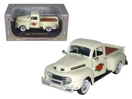 1949 Ford F-1 Delivery Pickup Truck Cream with Tomato Crates 1/32 Diecas... - £31.32 GBP
