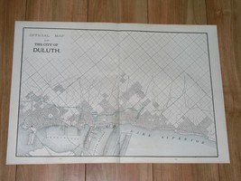 1893 Antique Map Of City Of Duluth Minnesota / Verso Sioux City Iowa - £18.57 GBP