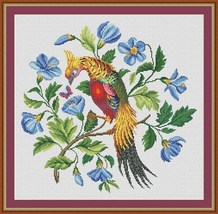 Berlin Woolwork Golden Pheasant Cross Stitch Pattern PDF - $8.00