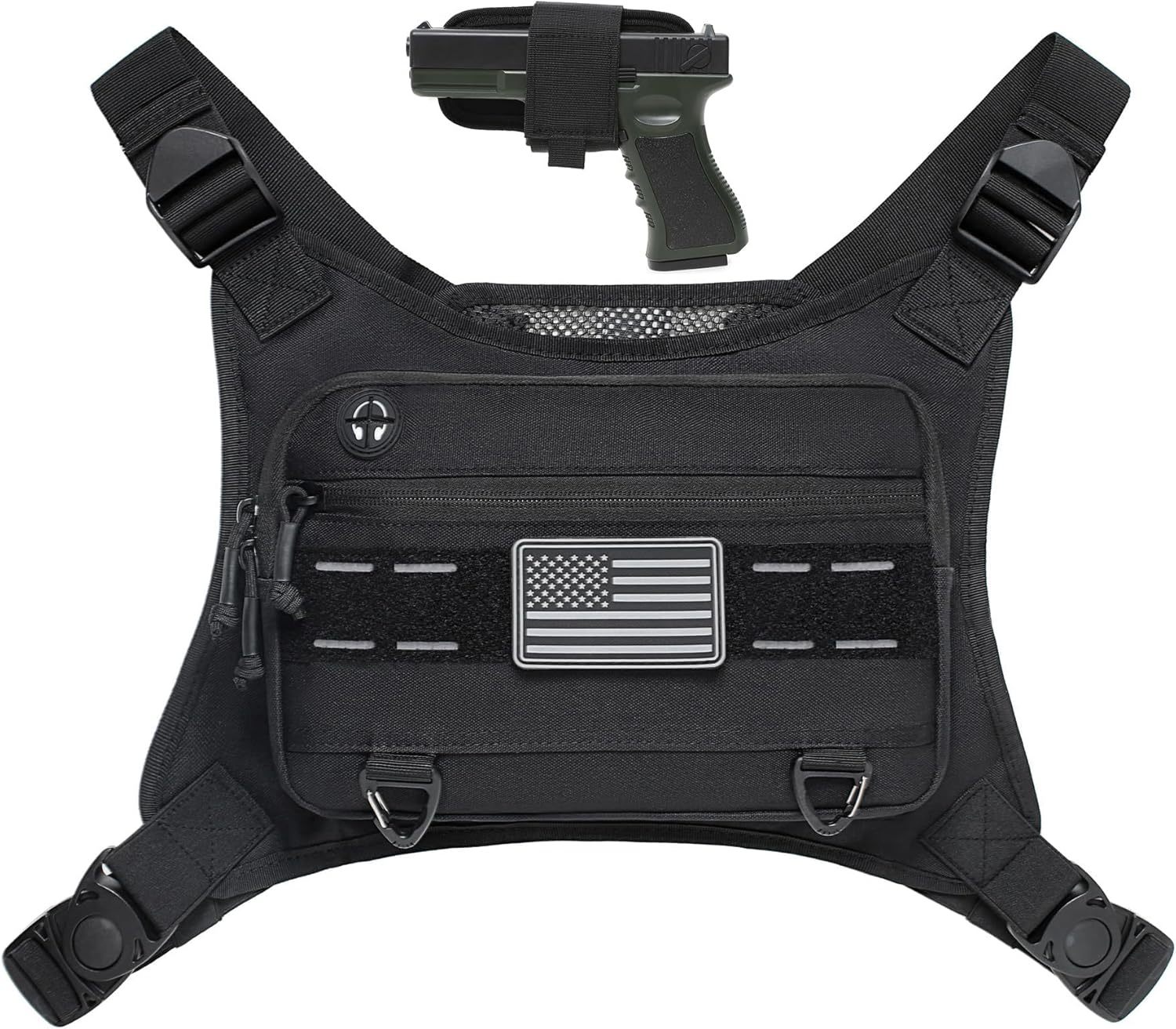 Sports Chest Pack For Men Front Chest Bag Fits Most Pistols Chest, Workouts - $37.96