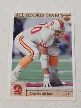 Charles McRae Tampa Bay Buccaneers 1992 Upper Deck All Rookie Team Card #41 - £0.73 GBP