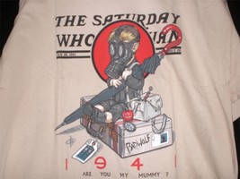 TeeFury Doctor Who LARGE &quot;The Saturday Whovian #09&quot; Saturday Night Post SAND - £11.19 GBP