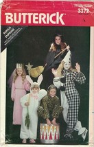 Butterick 3372 Childrens Costume Pattern Princess, Witch, Clown, Bunny 3-6X UC - $8.81