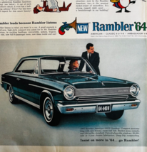 1964 Rambler American 440-H Advertisement Automobilia Classic Car DWJJ17 - $42.01 CAD