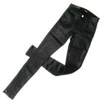 NWT J Brand Ryan Skinny in Fearless Coated Black Stocking Ankle Zip Jeans 24 - $72.00