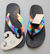Chaco Mens Sandals Size 13 Chillos Dark Tie Dye Flip Flops - $37.99