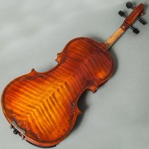 Beautiful Hand Carved Pattern Violin 4/4 Full Size Open Clear Tone Two Piece Map - £474.24 GBP