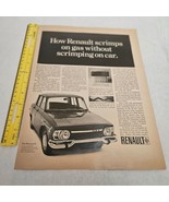 Renault 10 Scrimps on Gas and Not Car Vintage Print Ad 1968 front angled... - $5.98