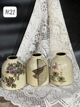 Vintage Pottery Flower Vase Handmade in Vietnam Ceramic vase H21 cms - £69.97 GBP