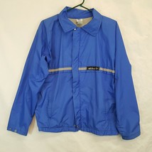 Vtg Adidas USA Made Blue Reflective Nylon Running Jacket Sz M Goretex? Rain - £110.81 GBP