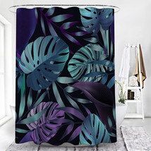 Geometric leaf 3 Shower Curtain Bath Mat Bathroom Waterproof Decorative Bathtube - £15.68 GBP+