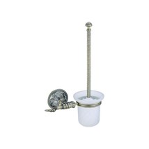 Antique brass clour bathroom luxury flowers toilet Brush holder - £51.39 GBP