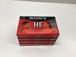 Lot of 4 Sony High Fidelity HF 90 Minute Blank Audio Cassette Tapes New ... - $9.89