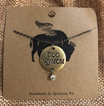 Buffalo Girls Dog Mom Hand Stamped Necklace  - £15.65 GBP