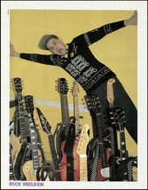 Cheap Trick Rick Nielsen guitar collection 1986 pin-up photo - $4.23