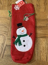 Celebrate The Season Snowman Wine Bottle Cover - £8.60 GBP