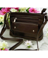 Brown Cowhide Leather Small Handbag Crossbody Shoulder Bag  Purse for Women - $27.71