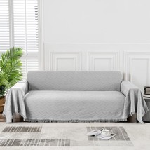 Sofa Throws Cover Blankets Sectional Couch Cover Furniture, Light Grey). - £39.73 GBP