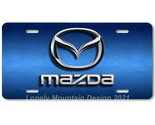 Mazda Inspired Art on Dark Blue FLAT Aluminum Novelty Auto License Tag P... - $17.99