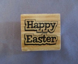 Happy Easter Rubber Stamp for Scrapbooking, Crafting, Craft Smart for Mi... - $3.75