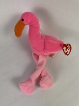 TY 1995 Pinky the Pink Flamingo Beanie Baby w/ Tag Collectible Plush Stu... - £15.68 GBP