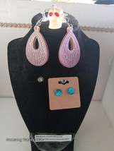 3 Piece Resin and Bead Set, 2 x pairs Earrings , 1 x  Key Chain (76) - $12.99