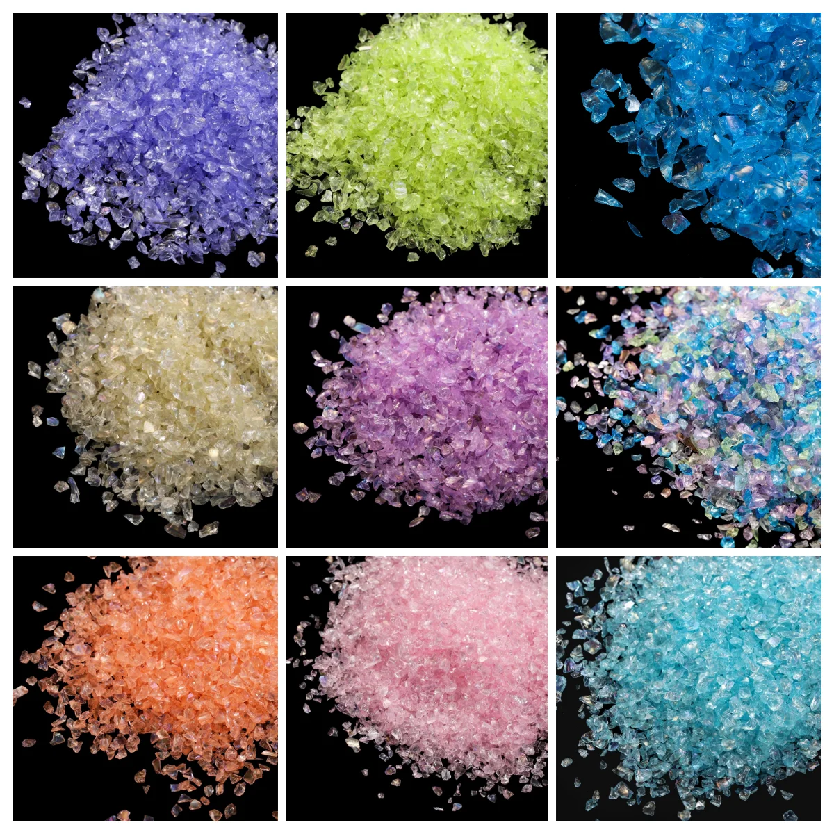 20-50g Crushed Glass Stones Resin Filling For DIY Epoxy Silicone Mold Ir... - $2.50