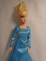 Barbie Doll Vintage 1999 Mattel Blonde Hair Blue Dress 12&quot; Doll  - £5.47 GBP