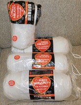 Lot 4 Red Heart The Pounder White 311 Yarn Worsted Crochet Knit 4ply 16o... - $25.73