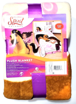 Dreamworks Spirit Untamed Plush Blanket 62x90in Super Soft Horse Girl Design - £33.86 GBP
