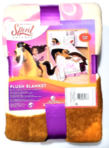 Dreamworks Spirit Untamed Plush Blanket 62x90in Super Soft Horse Girl Design - £32.13 GBP