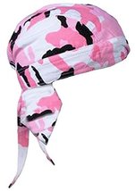 Pink Camouflage Doo Rag Skull Cap Womens Camo Durag Bandana Chemo Head Wrap - £8.80 GBP