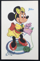 Vintage 1950s Walt Disney Tobler Chocolates Minnie Mouse Sewing Postcard... - $18.53