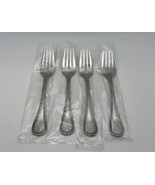 Set of 4 Towle 18/8 Stainless Steel BEADED ANTIQUE Salad Forks - £86.55 GBP