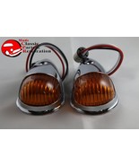 Guide Style Headlight Chrome LED Turn Signal Marker Lights Housings Ambe... - $111.39 CAD