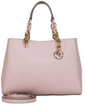Michael Kors Cynthia Soft Pink Gold Saffiano Leather Medium Satchel Bagnwt! - £158.26 GBP
