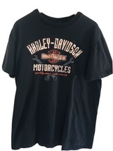 Harley Davidson Grand Island Nebraska Central Shirt Size L Black - $23.75