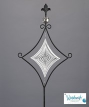 Diamond Wind Spinner Suncatcher Stake 63" High Double Pronged Stainless Steel image 2