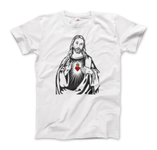 Jesus Christ Minimalist Design with Sacred Heart T-Shirt - $23.71+