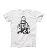 Jesus Christ Minimalist Design with Sacred Heart T-Shirt - £18.60 GBP+