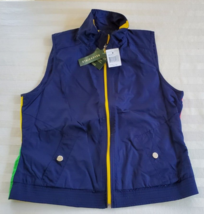 NWT Polo Ralph Lauren Reversible Navy blue &amp; Yellow Full Zip Vest Size XS - $79.19
