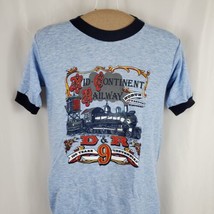 Vintage Mid Continental Railway T-Shirt Small Ringer Tri-Blend Deadstock... - $36.99