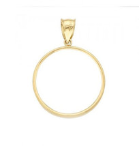 Genuine 14k Yellow Gold Polished Prong 1/10 oz China Panda Coin Bezel  #5 - $94.04