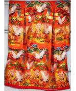 Orange Irouchikake with Embroidered Cranes, Plum Blossoms, Pine Trees, Scrolls,  - $370.00